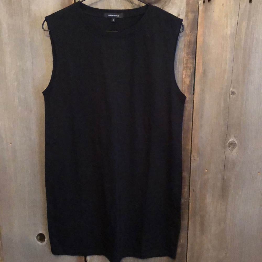NWOT Olivaceous Black Tunic Dress Tank Style Size Large